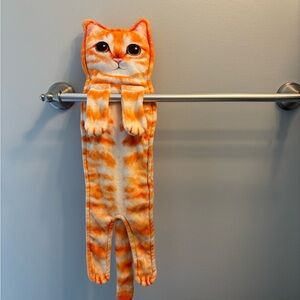 Orange Cat Plush Hanging Towel